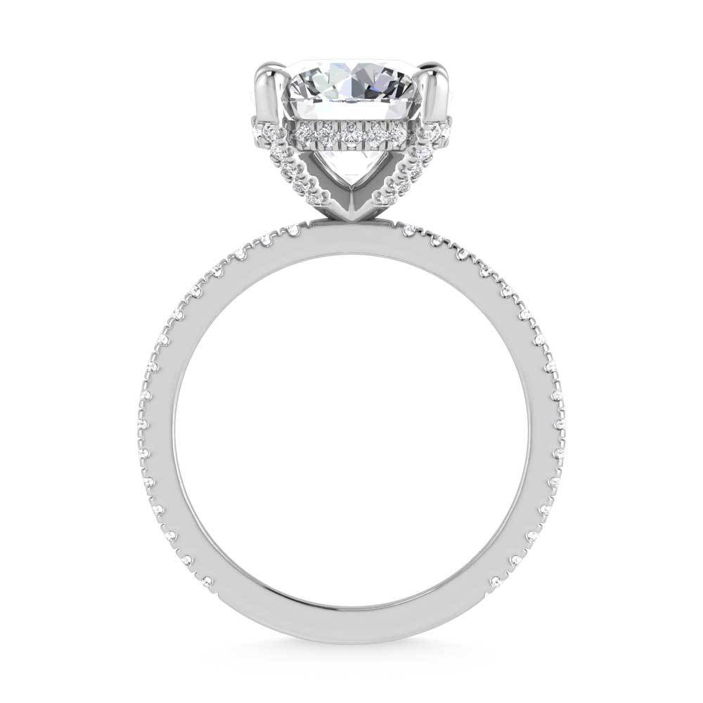 14K White Gold Labgrown Diamond 4 3/8 Ct.Tw. Round Shape Engagement Ring