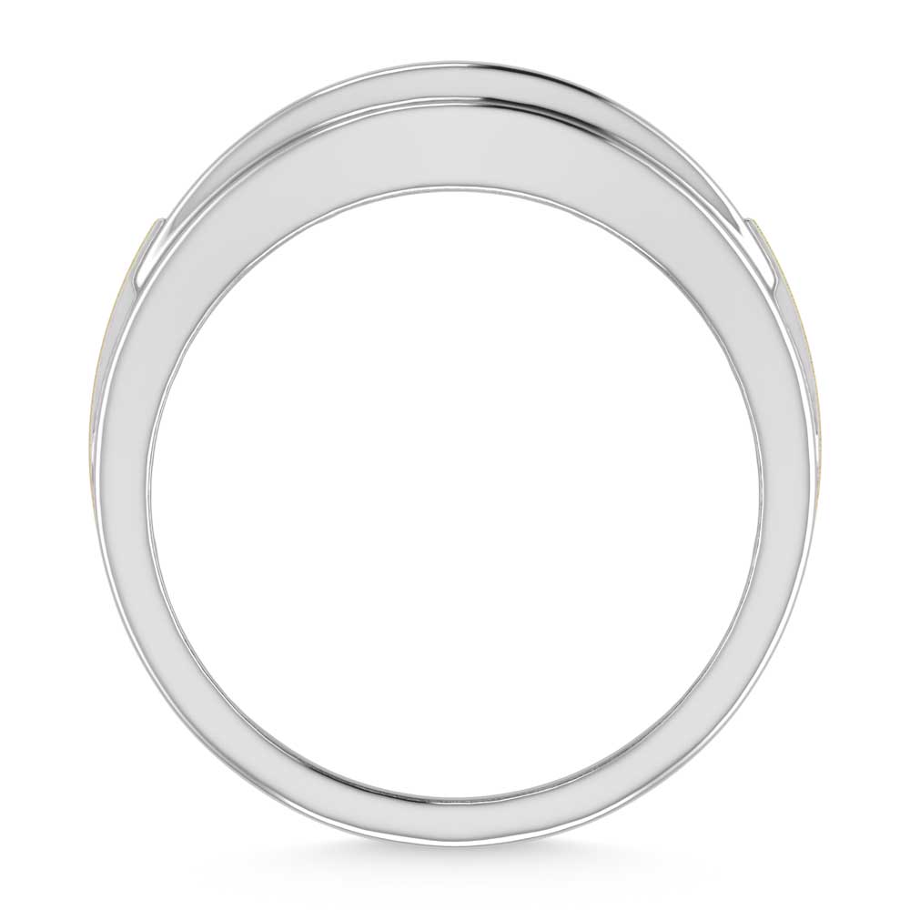14K White Gold 2 Ct.Tw. Lab Grown Diamond Channel Set Mens Ring