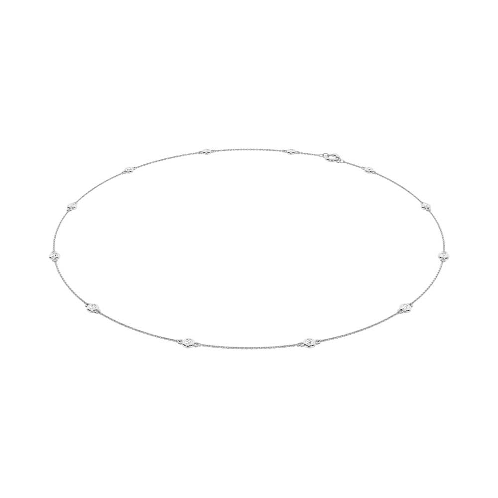 14K White Gold Lab Grown Diamond 2 Ct.Tw. Fashion Necklace