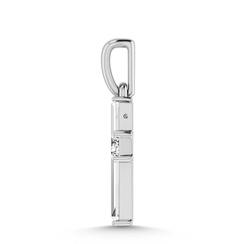14K White Gold 1/3 Ct.Tw. Lab Grown Diamond Cross Pendant
