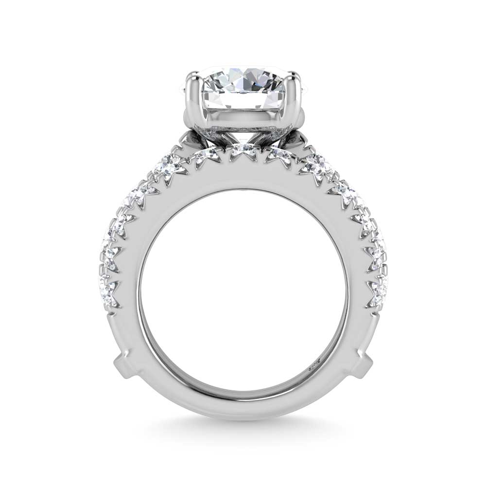 14K White Gold Lab Grown Diamond 4 7/8 Ct.Tw. Bridal Ring