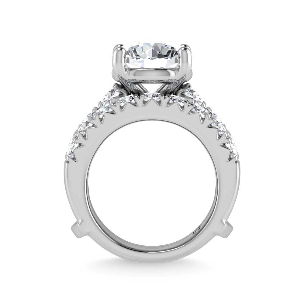 14K White Gold Lab Grown Diamond 8 Ct.Tw. Bridal Ring