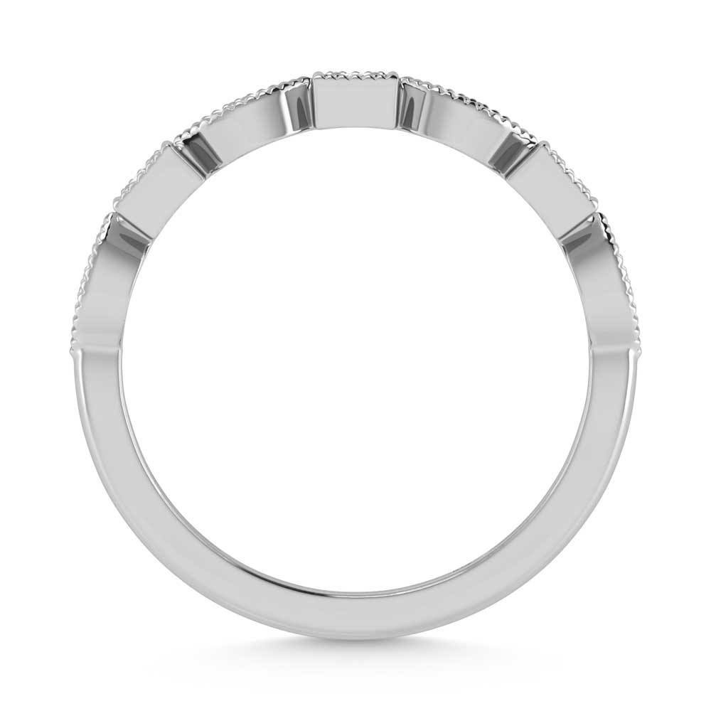 14K White Gold Lab Grown Diamond 1/6 Ct.Tw. Stack Band