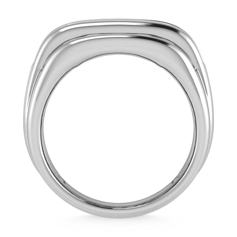 14K White Gold 4 1/10 Ct.Tw. Lab Grown Diamond Channel Set Mens Ring