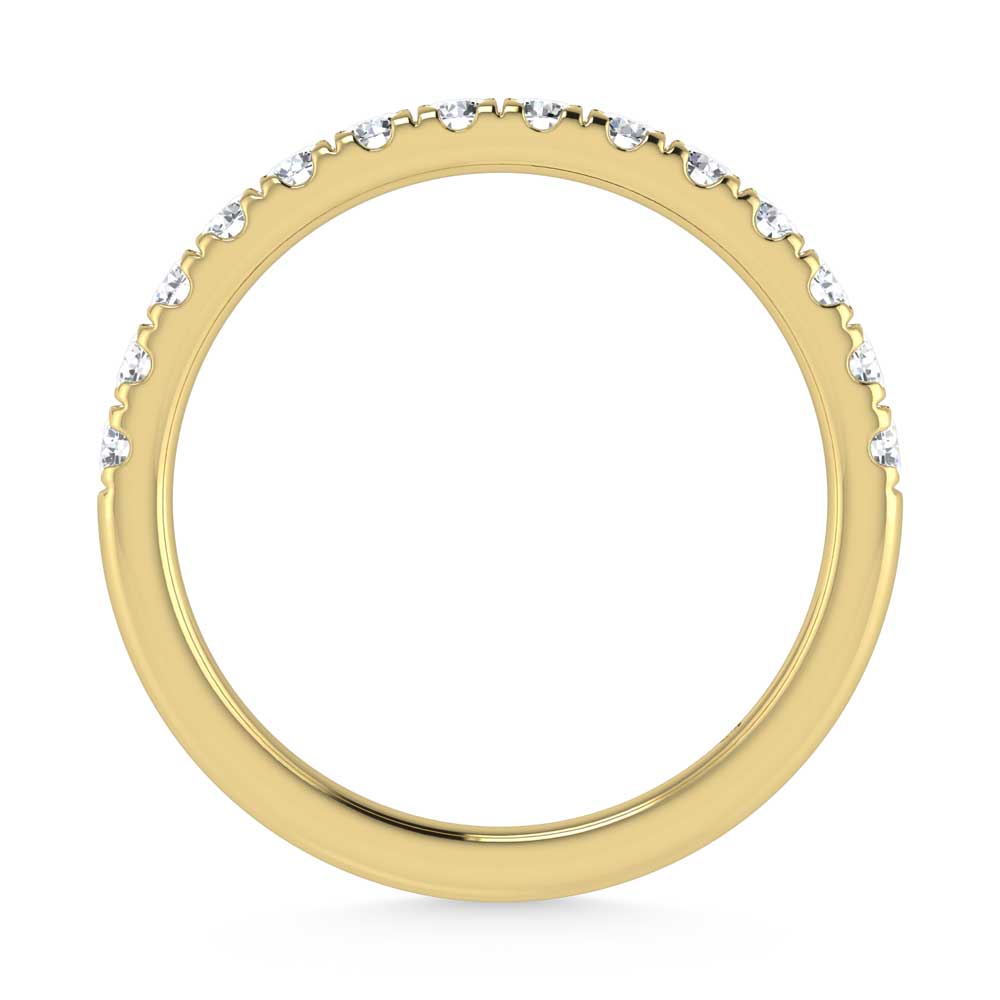 14K Yellow Gold Lab Grown Diamond 3/8 Ct.Tw. Ladies Band