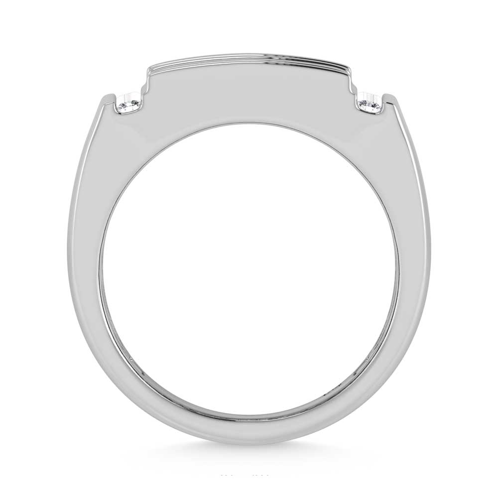 14K White Gold 1 5/8 Ct.Tw. Lab Grown Diamond Mens Ring