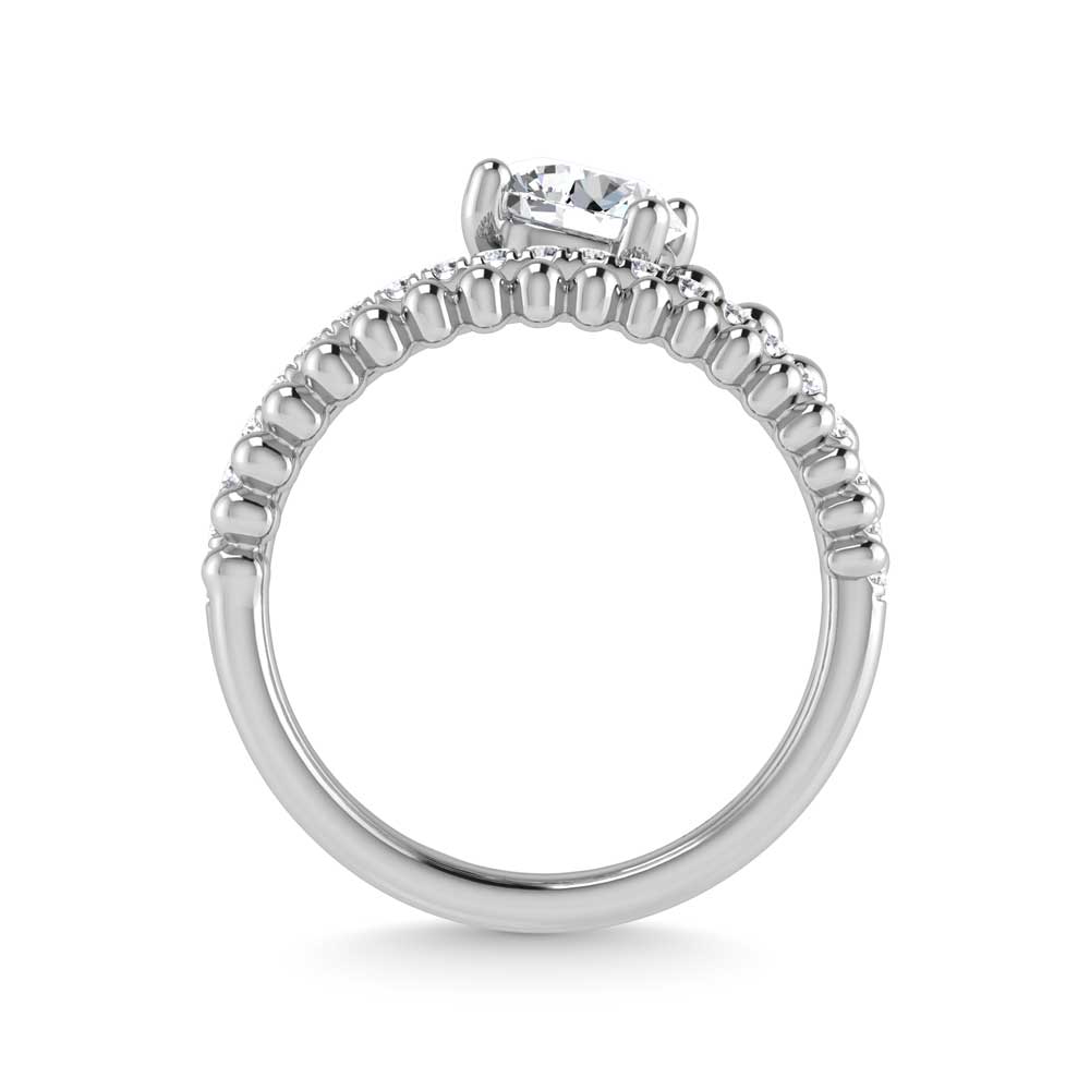 14K White Gold 1 1/4 Ct.Tw. Round Lab Grown Diamond Fashion Ring
