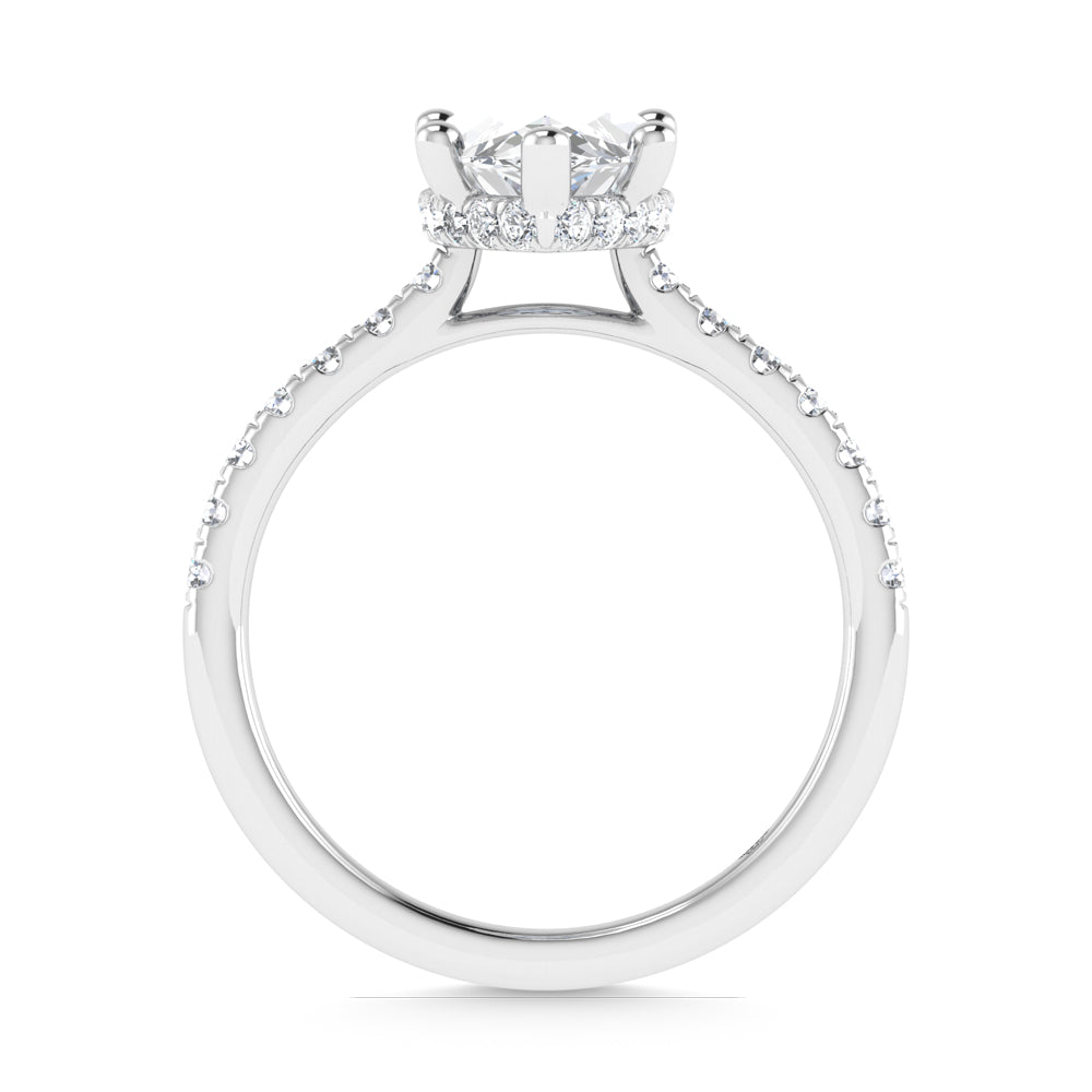 14K White Gold 2 3/8 Ct.Tw. Labgrown Diamond Marquise Shape Engagement Ring