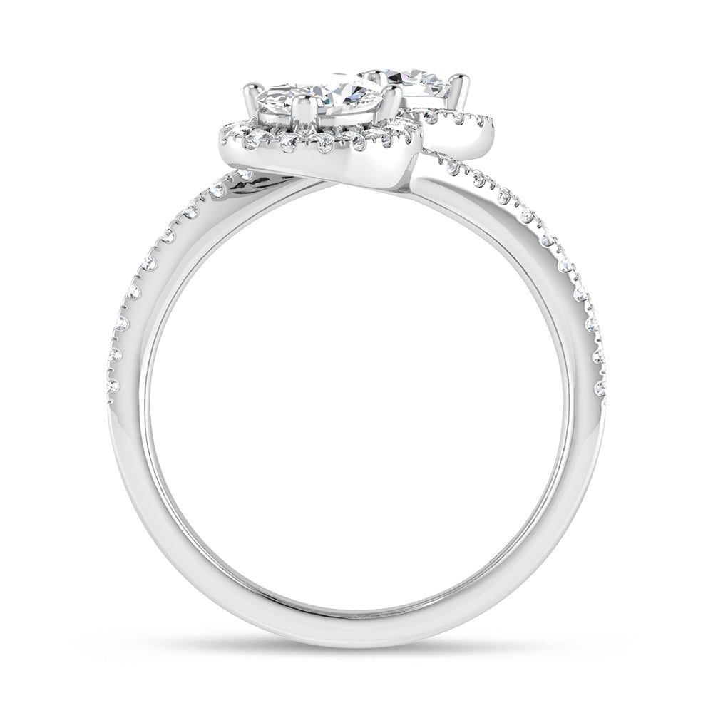 14K White Gold 1 1/2 Ct.Tw. Labgrown Diamond Fashion Ring