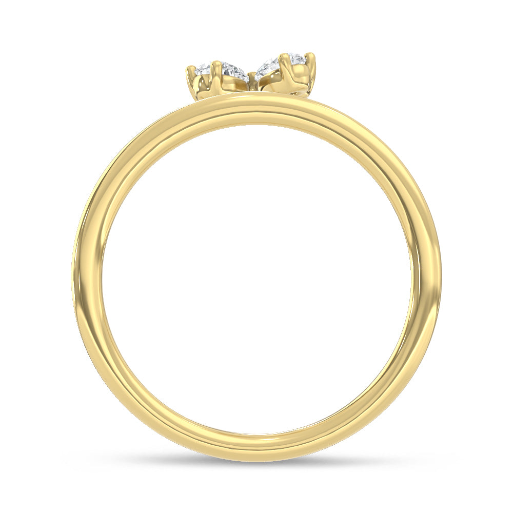 14K Yellow Gold Lab Grown Diamond 1/2 Ct.Tw. Fashion Ring
