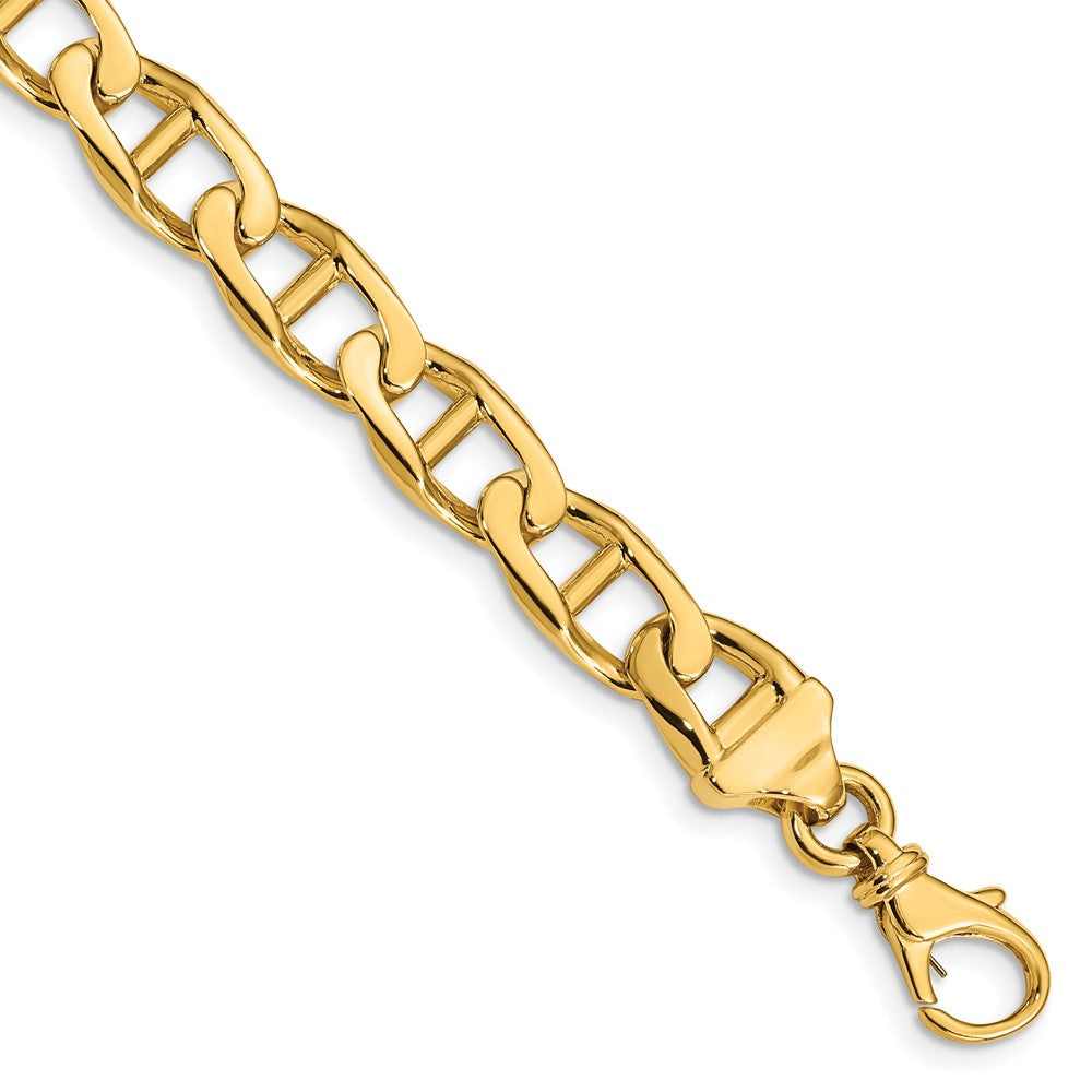 14k 9mm Hand-polished Anchor Link (Per Inch)