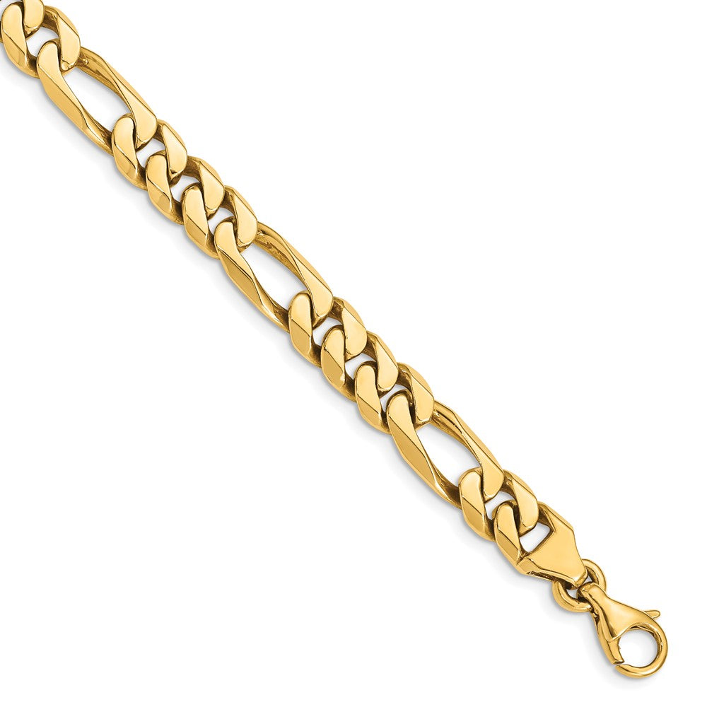 14k 8mm Hand-polished Figaro Link (Per Inch)