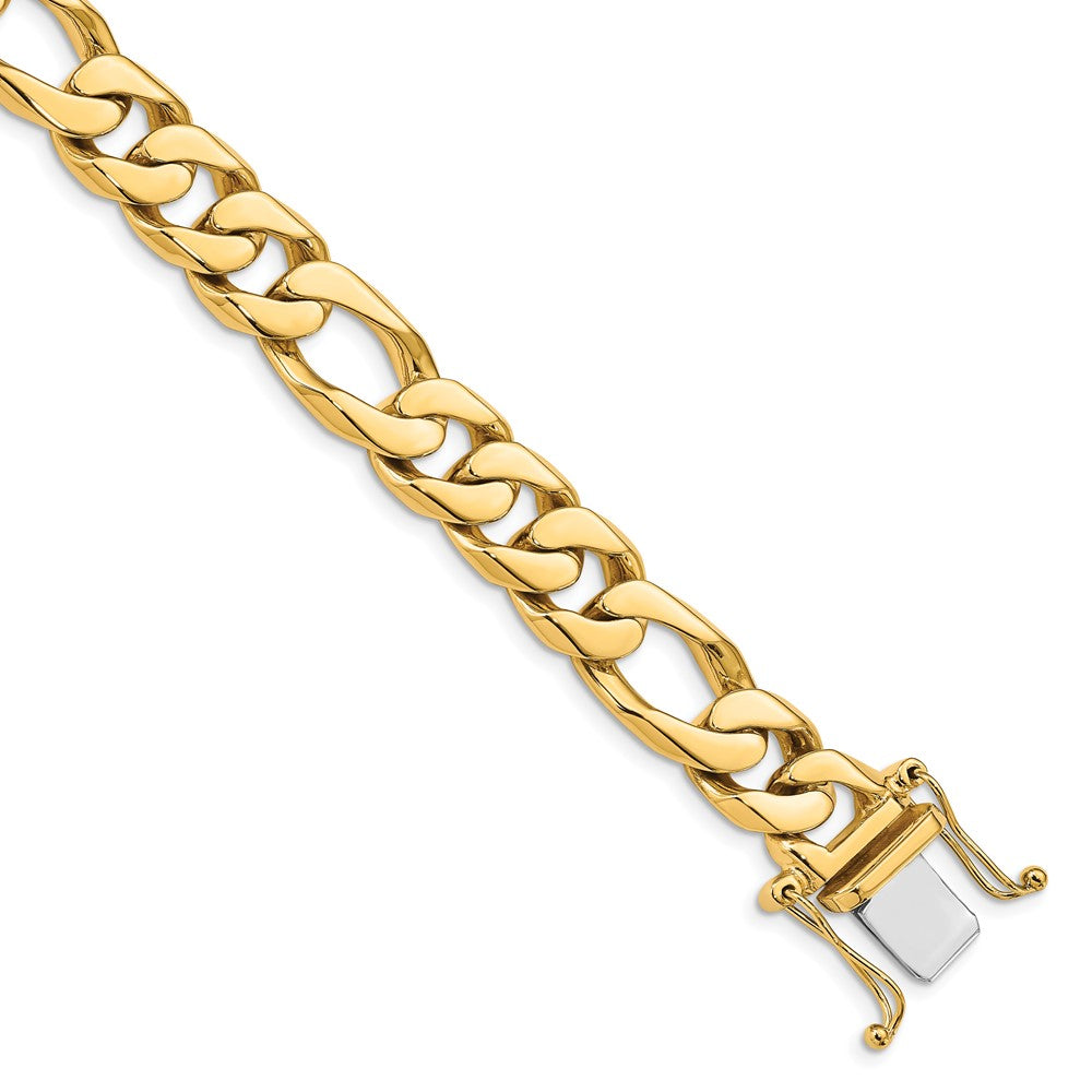 14K 10mm Hand-Polished Figaro Link Chain