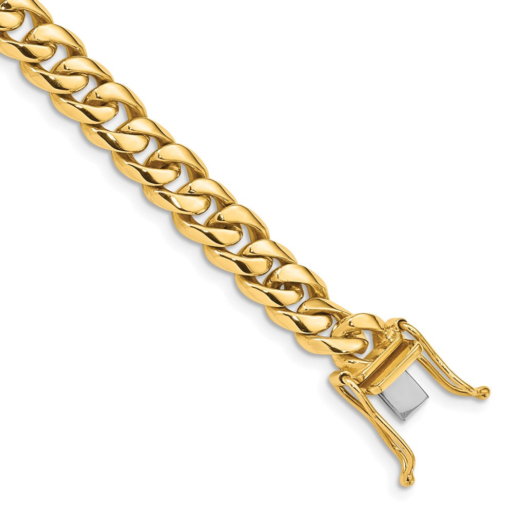 14k 7.25mm Hand-polished Rounded Curb Link (Per Inch)