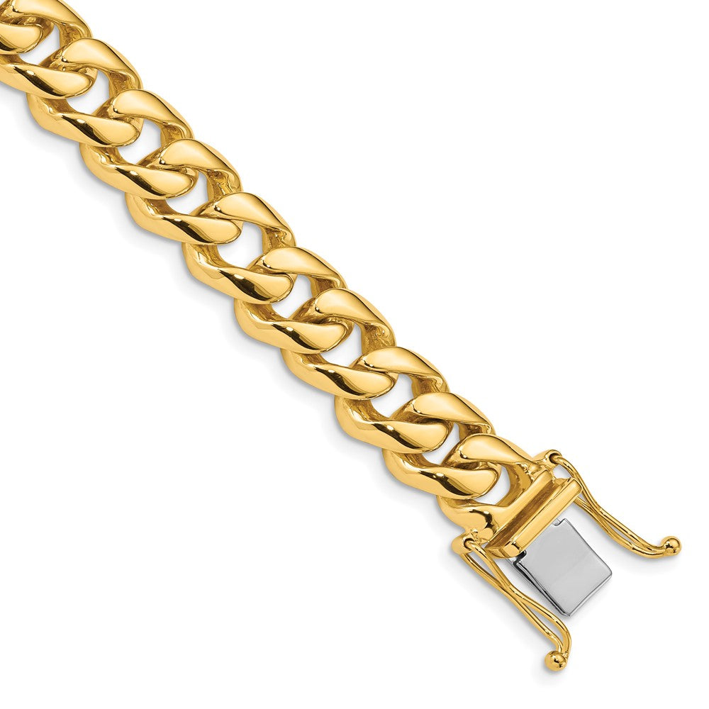 14k 9.6mm Hand-polished Rounded Curb Link (Per Inch)