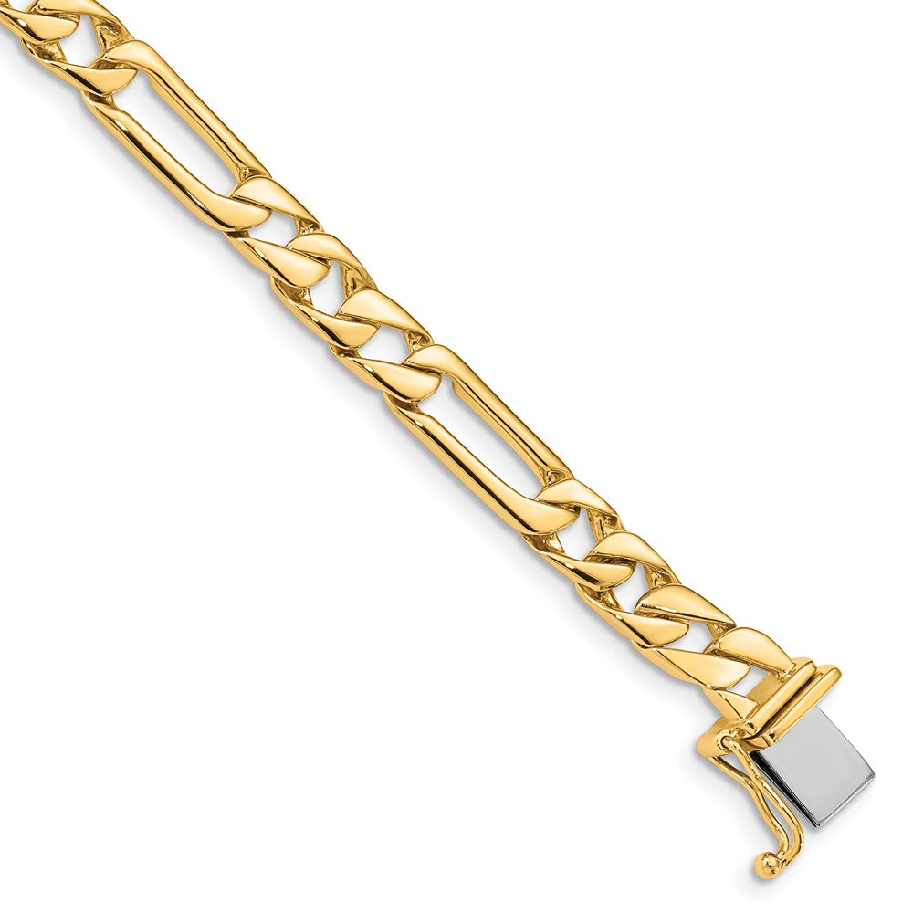 14K 6mm Hand-polished Fancy Link (Per Inch)