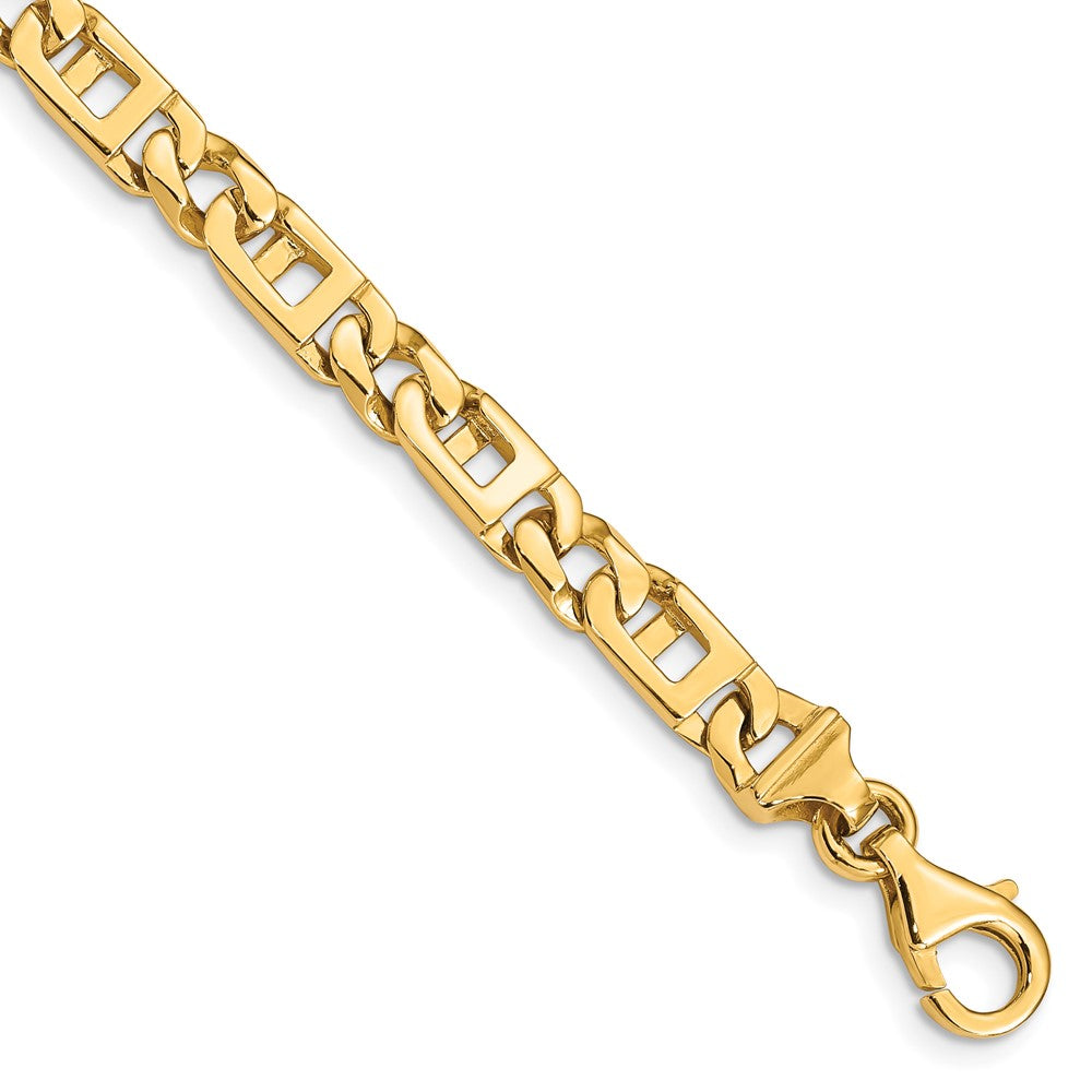 14k 5.9mm Hand-polished Fancy Link (Per Inch)