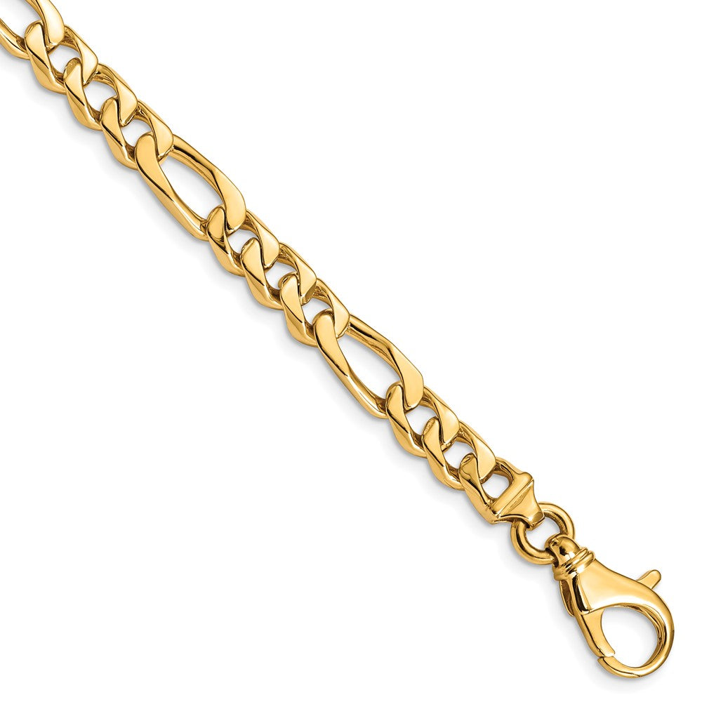 14k 6.5mm Hand-polished Fancy Link Chain
