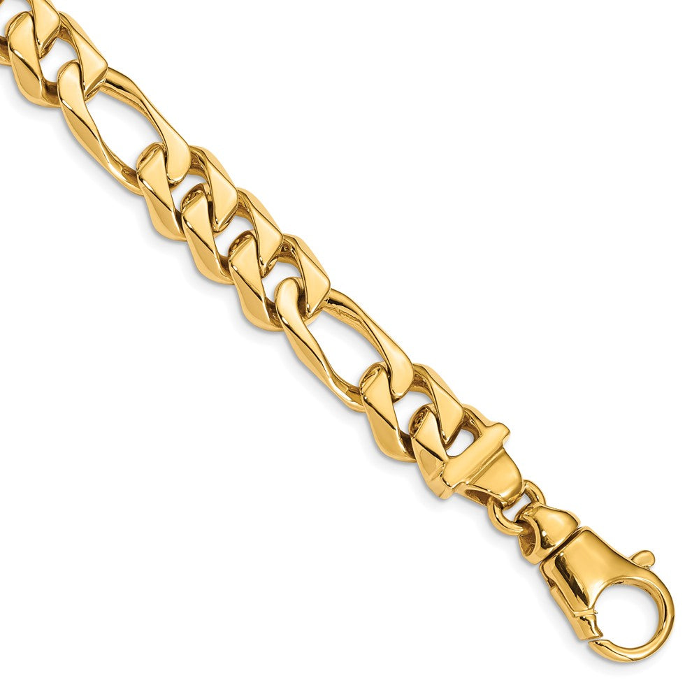 14k 10.9mm Hand Polished Fancy Link Chain