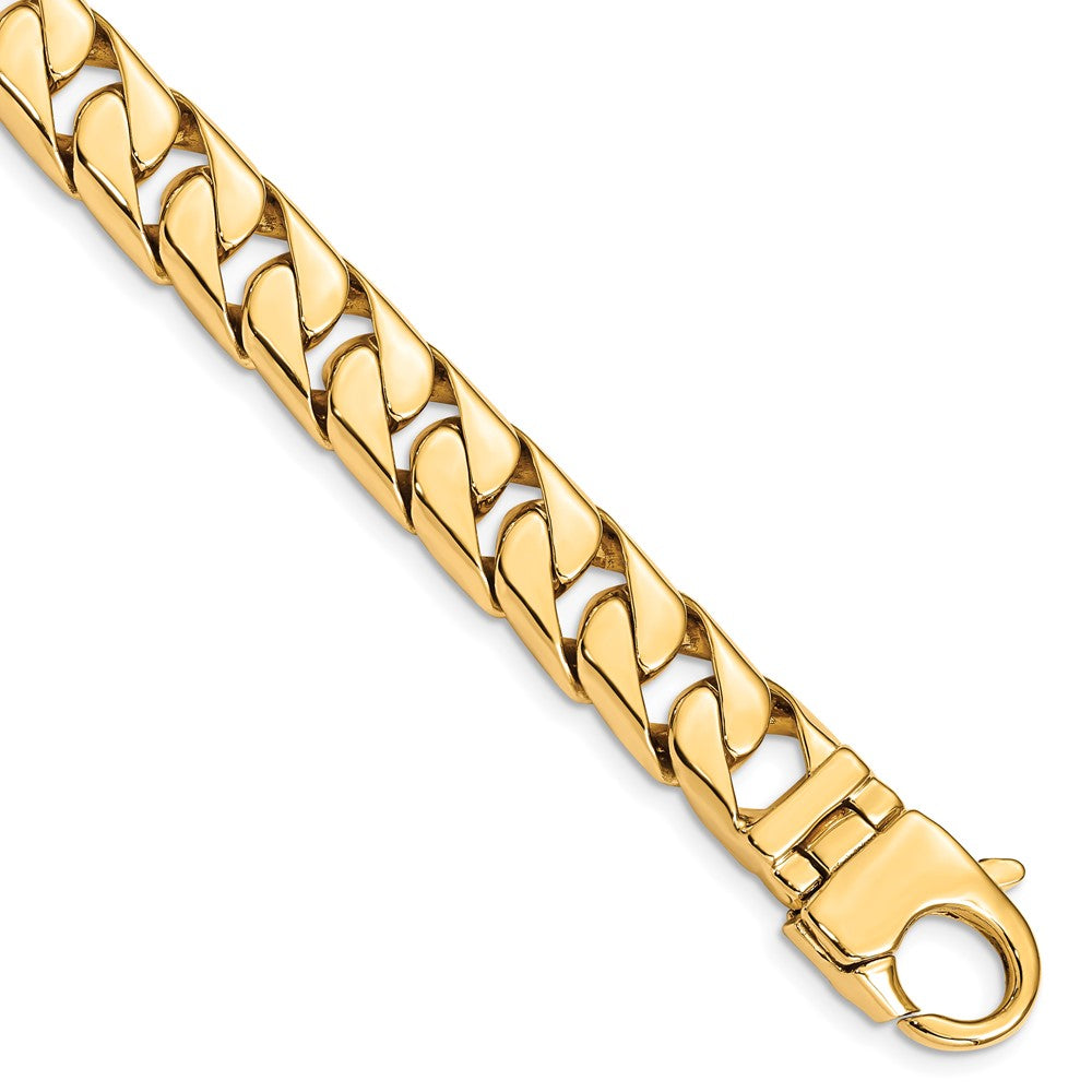 14k 10.20mm Hand-polished Long Link Half Round Curb Chain (Per Inch)