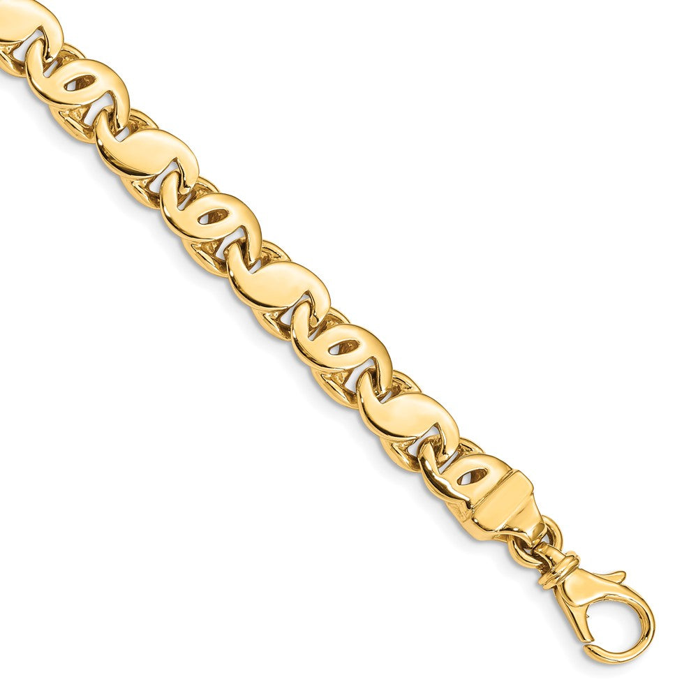 14k 7.3mm Hand Polished Fancy S-Link (Per Inch)
