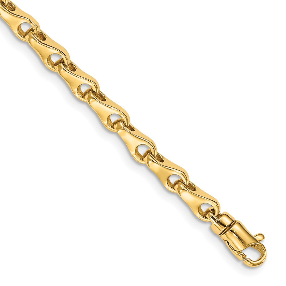 14k 3.9mm Hand-polished Fancy Link (Per Inch)