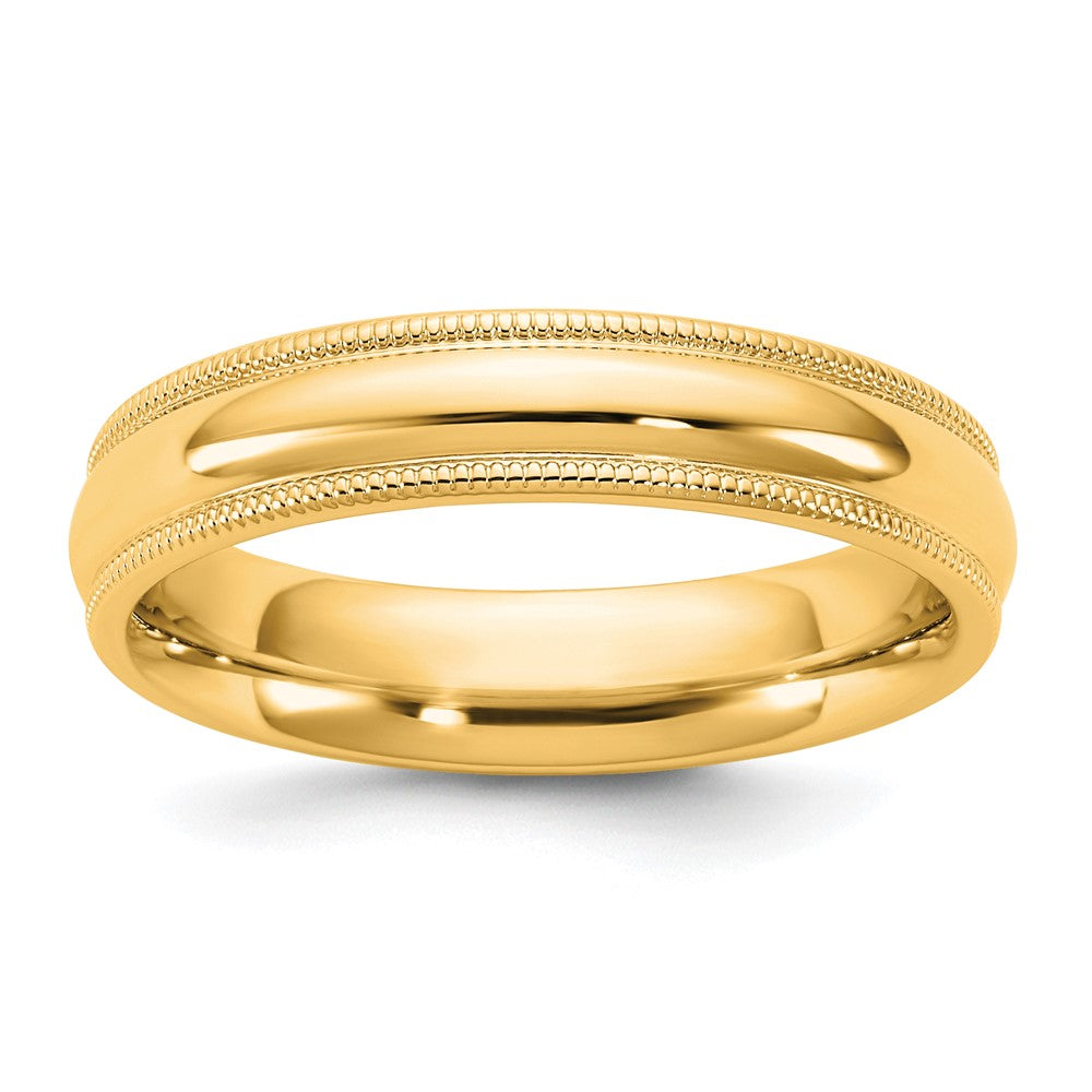 14KY 4.5mm Milgrain Comfort Fit Band