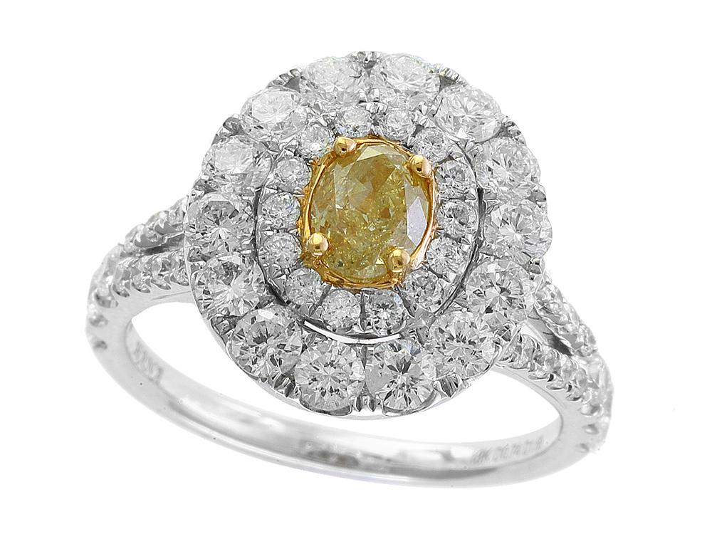 EFFY 18K WHITE and YELLOW GOLD RING