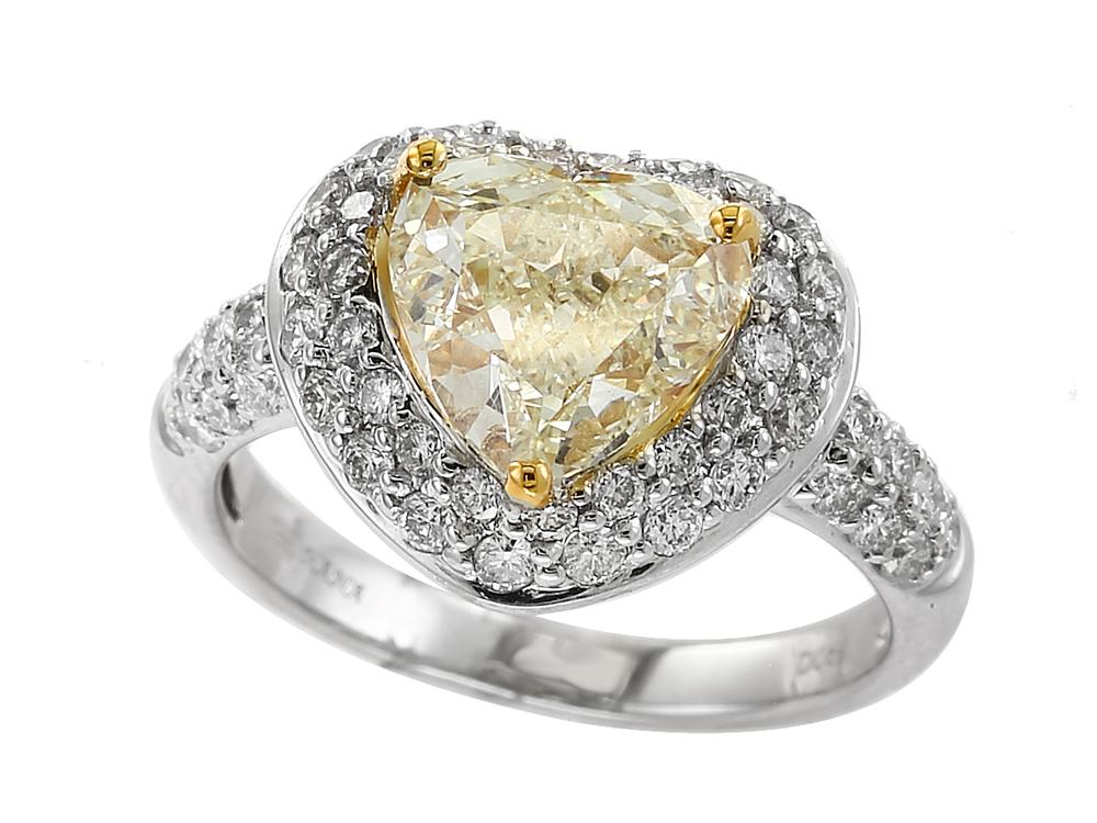EFFY 18K WHITE and YELLOW GOLD ,YEL-DIA RING
