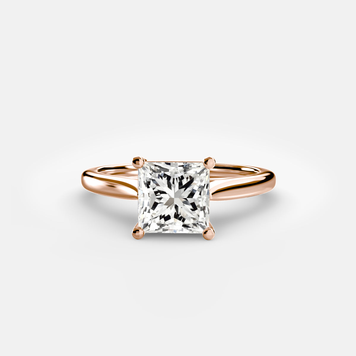 Ring Setting - 14K Rose Gold (Cushion)
