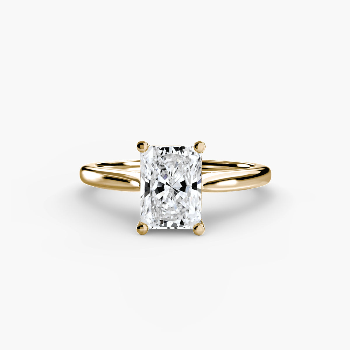 Ring Setting - 18K Yellow Gold (Asscher)