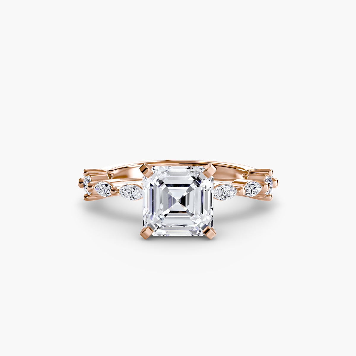 Ring Setting - 18K Rose Gold (Marquise)