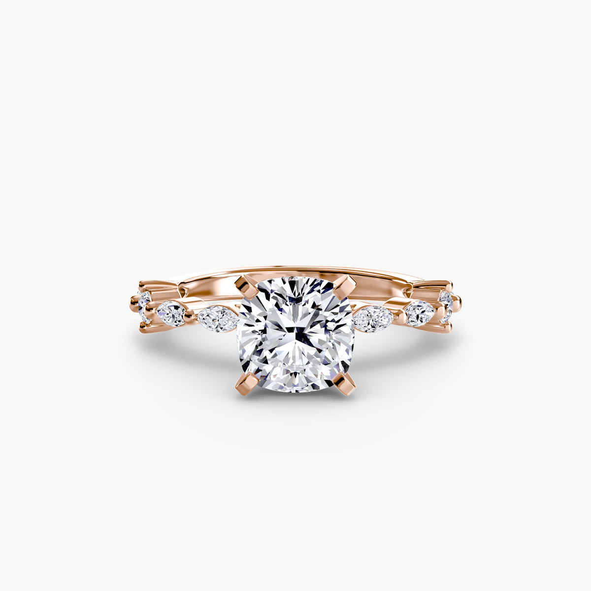 Ring Setting - 14K Rose Gold (Oval)