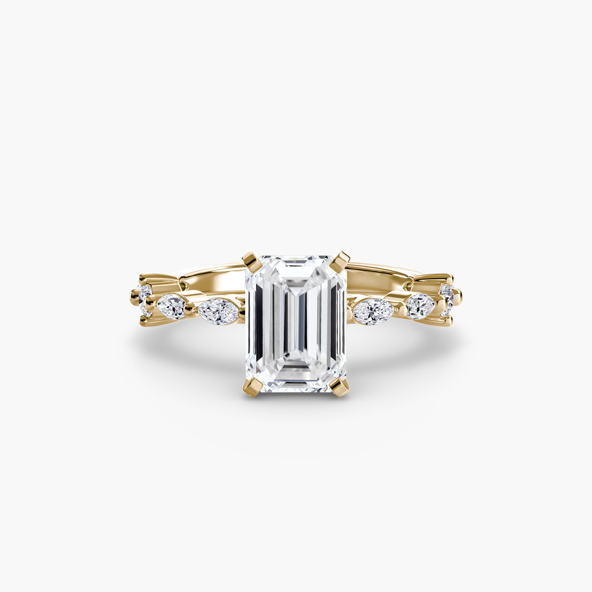 Ring Setting - 18K Yellow Gold (Heart)