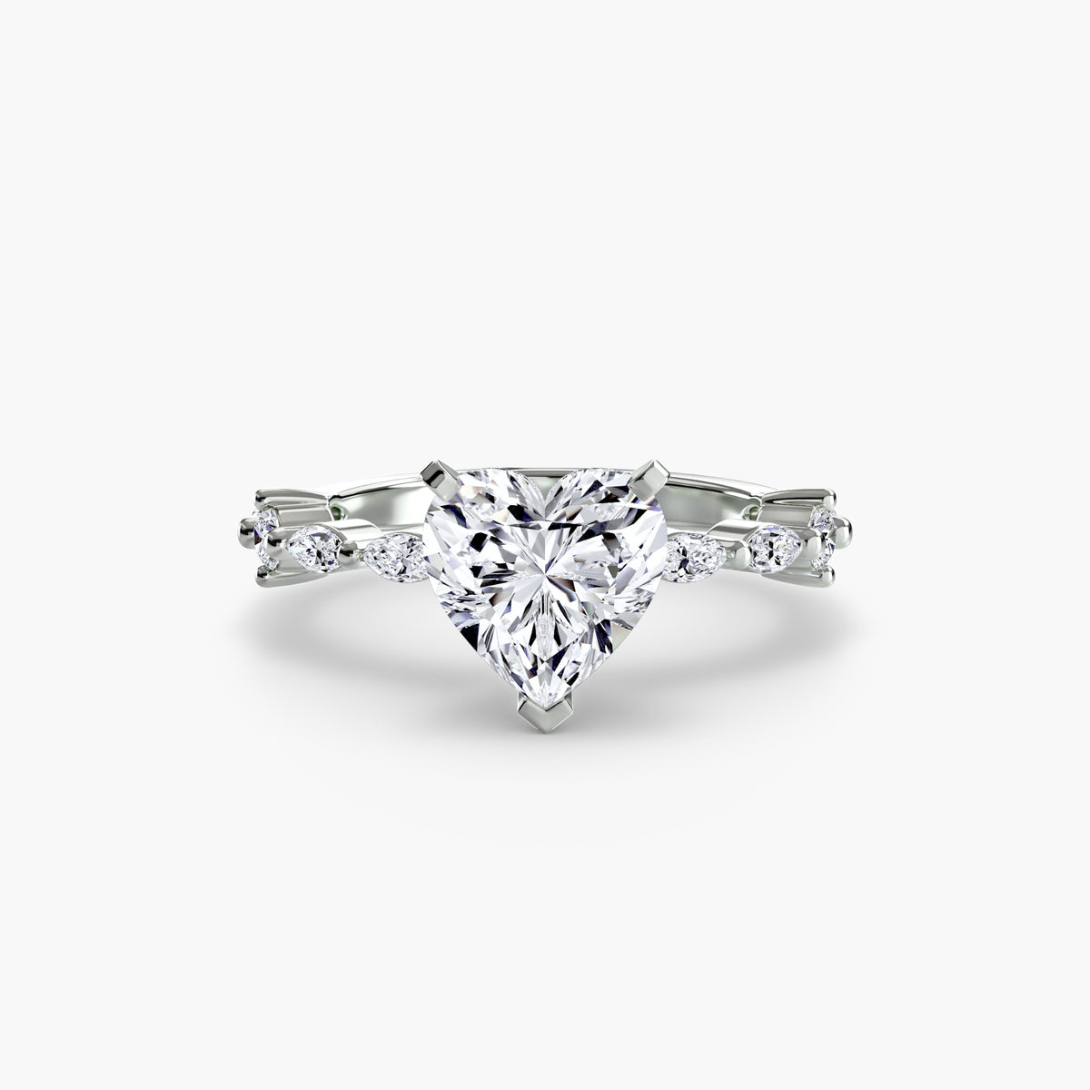 Ring Setting - 18K White Gold (Radiant)