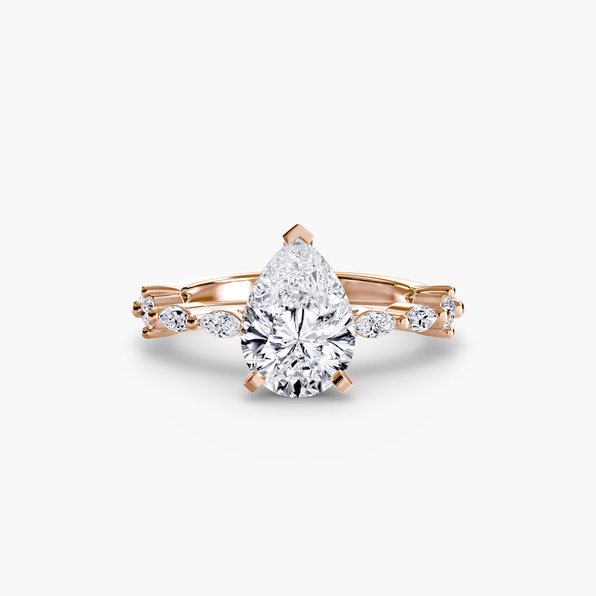Ring Setting - 14K Rose Gold (Emerald)
