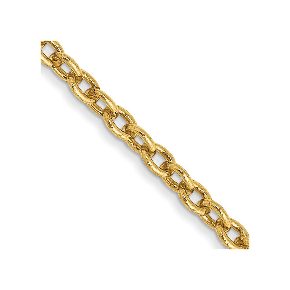 14k 1.8mm Forzantine Cable Chain Anklet