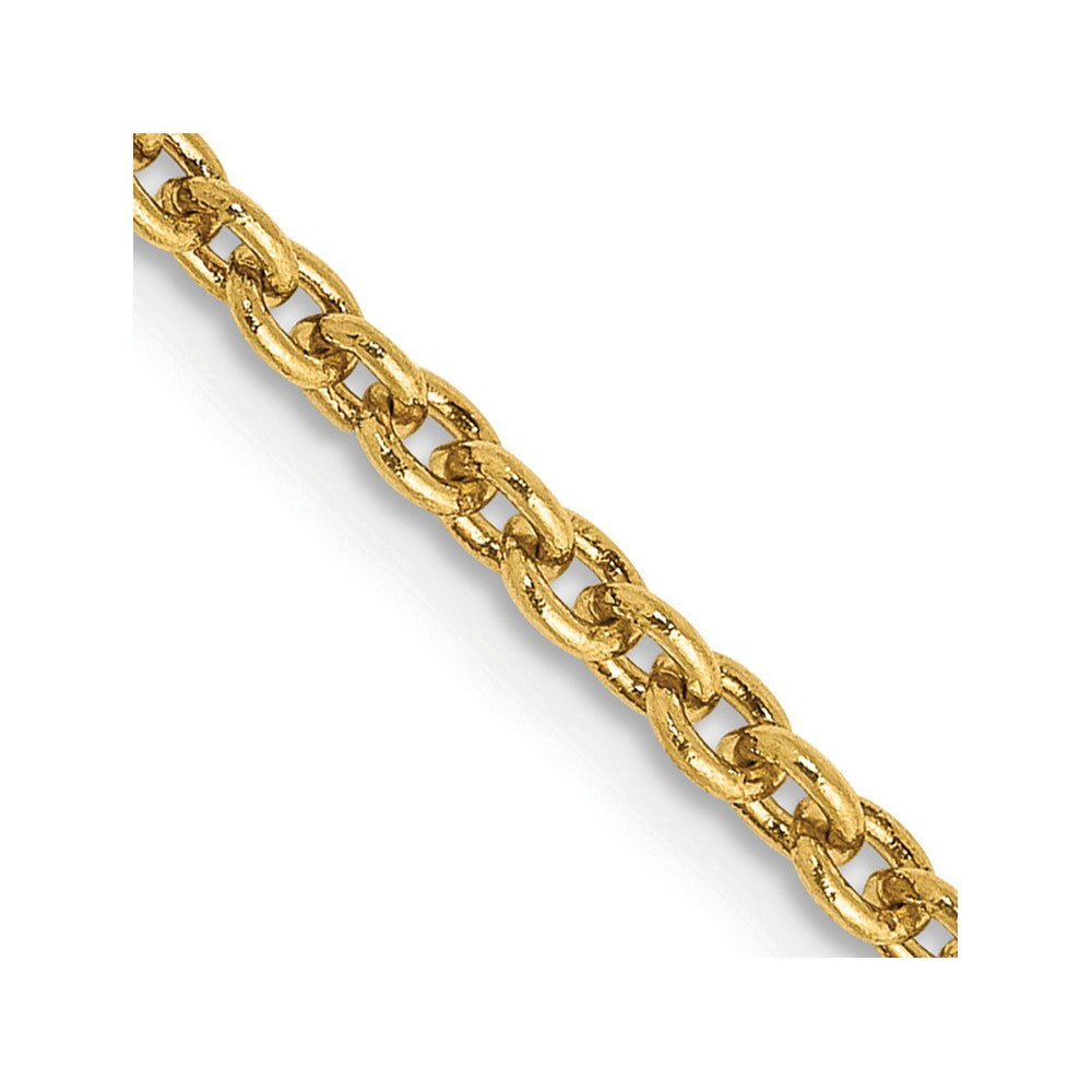 14k 2.2mm Forzantine Cable Chain Anklet