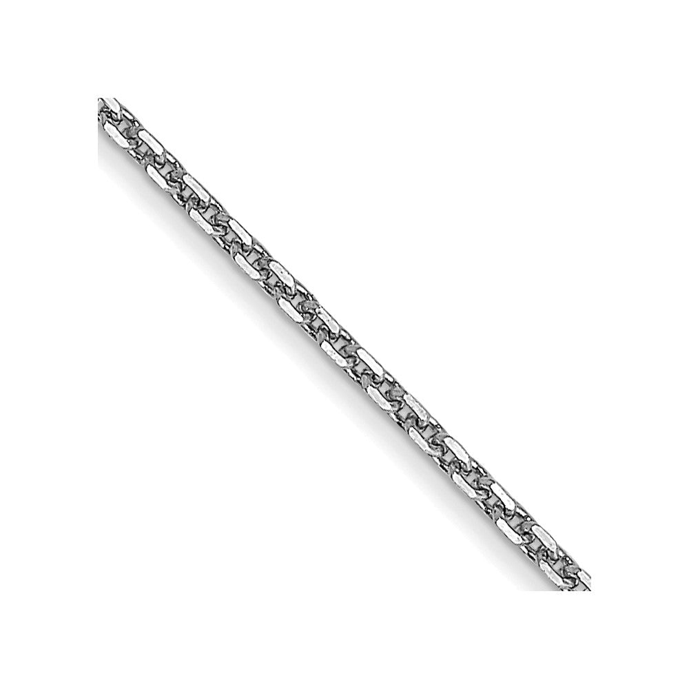 14k White Gold .95mm D/C Cable Chain Anklet