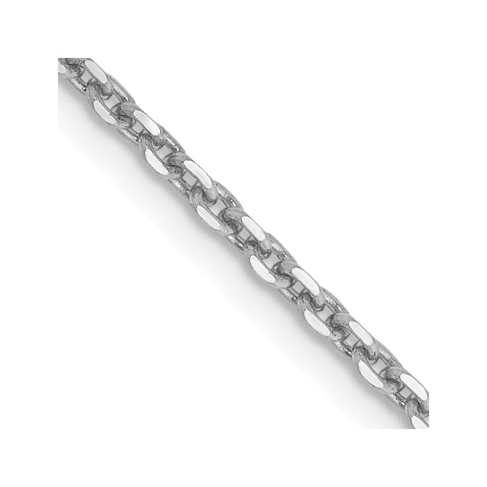 14k White Gold 1.65mm D/C Cable Chain Anklet