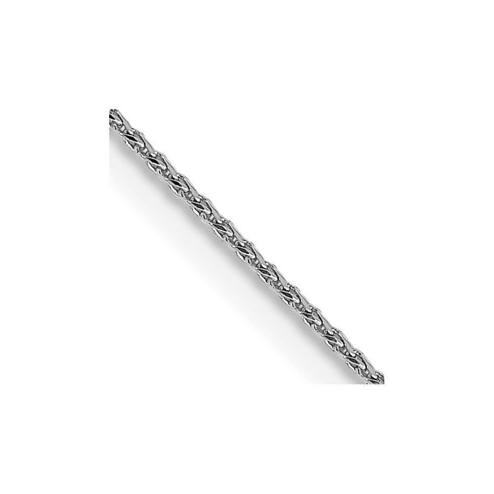 14k White Gold .85mm D/C Spiga with Spring Ring Clasp Chain