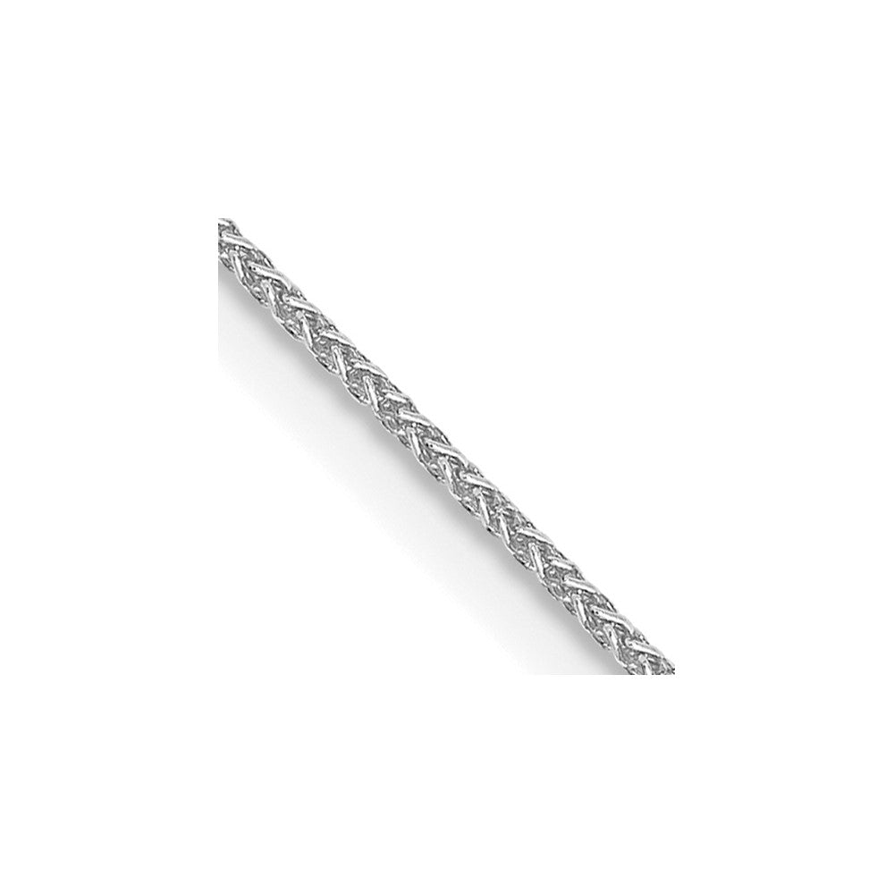 14k White Gold .85mm Spiga Chain Anklet