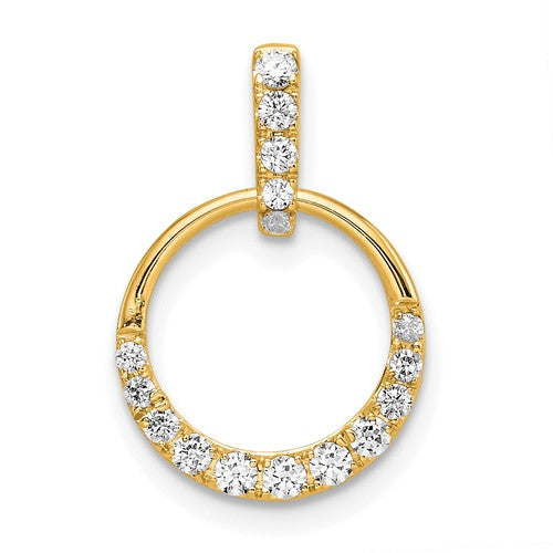 14k White Gold By-Pass (Holds 1/2 carat (5.1mm) Round Center) 1/4 carat Diamond Semi-mount Engagement Ring