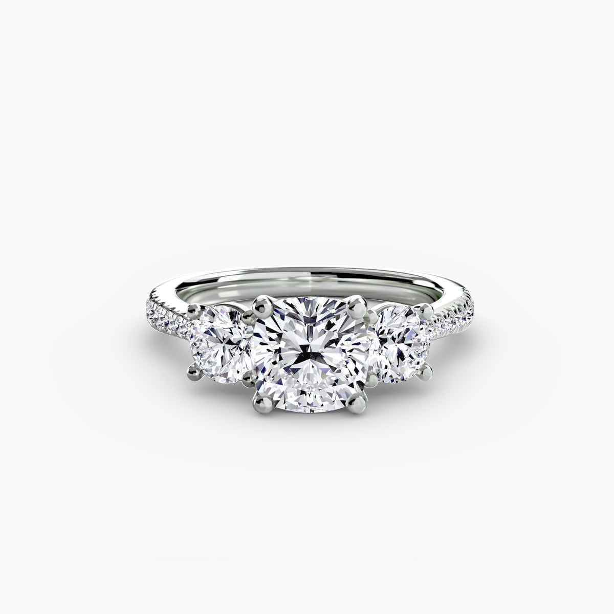 Ring Setting - 14K White Gold (Oval)