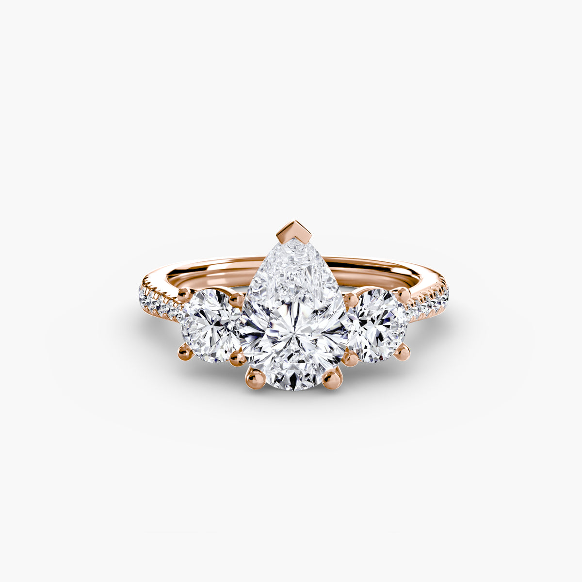 Ring Setting - 14K Rose Gold (Emerald)