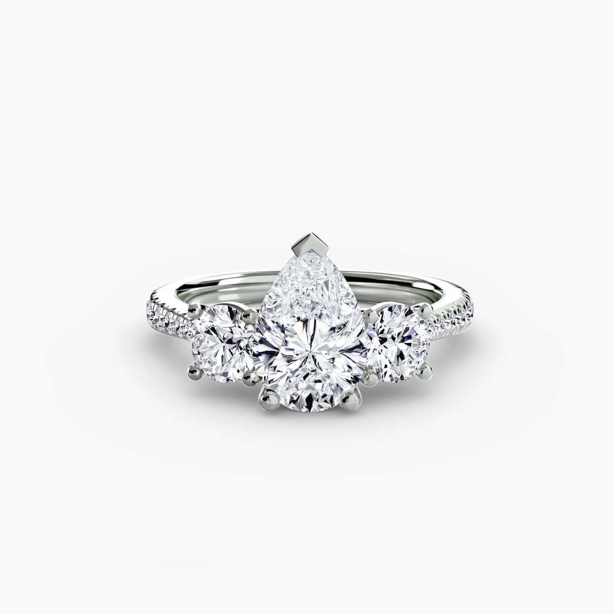 Ring Setting - 14K White Gold (Emerald)
