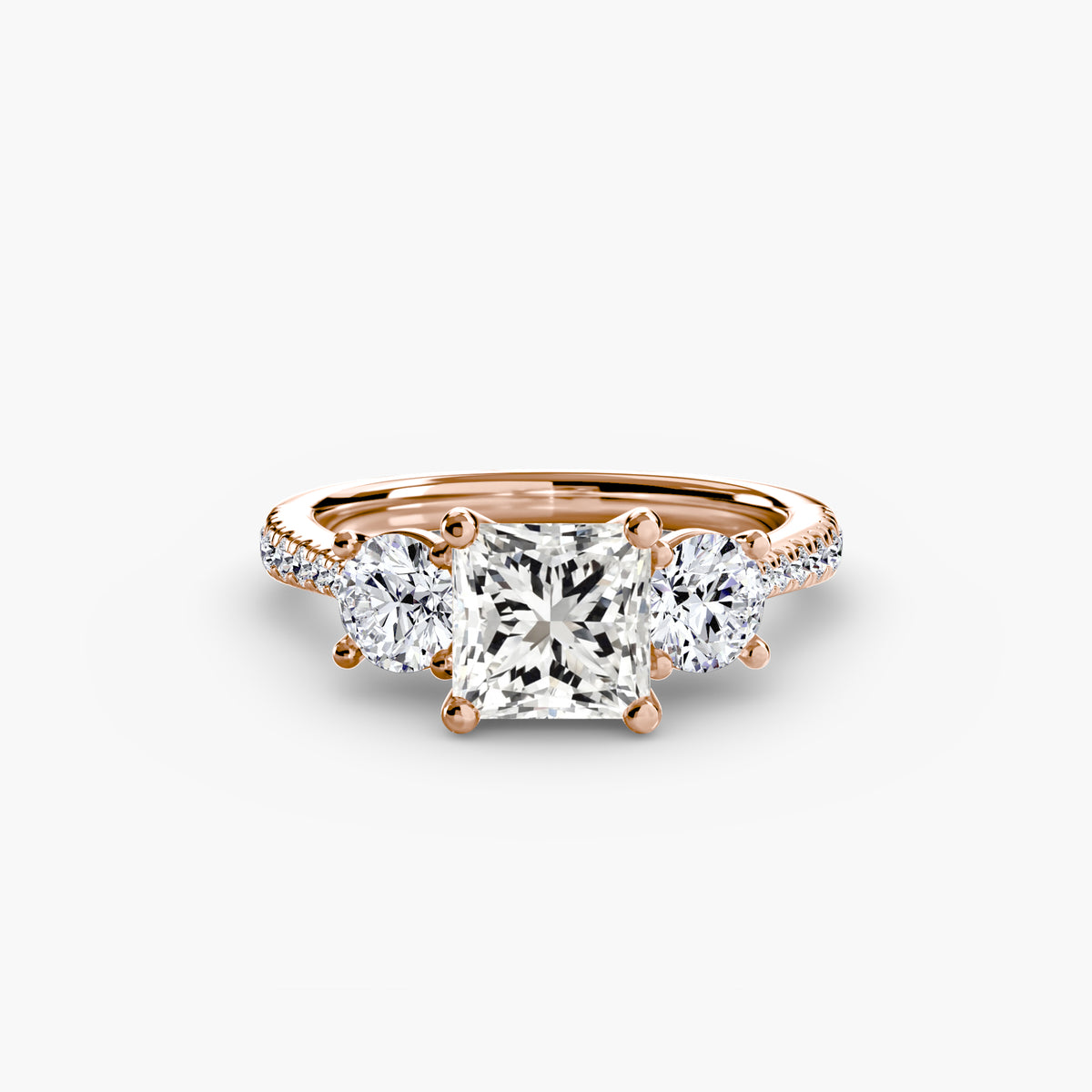 Ring Setting - 18K Rose Gold (Cushion)