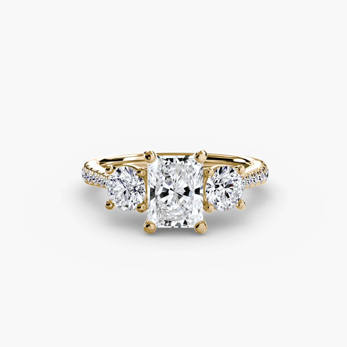 Ring Setting - 18K Yellow Gold (Asscher)