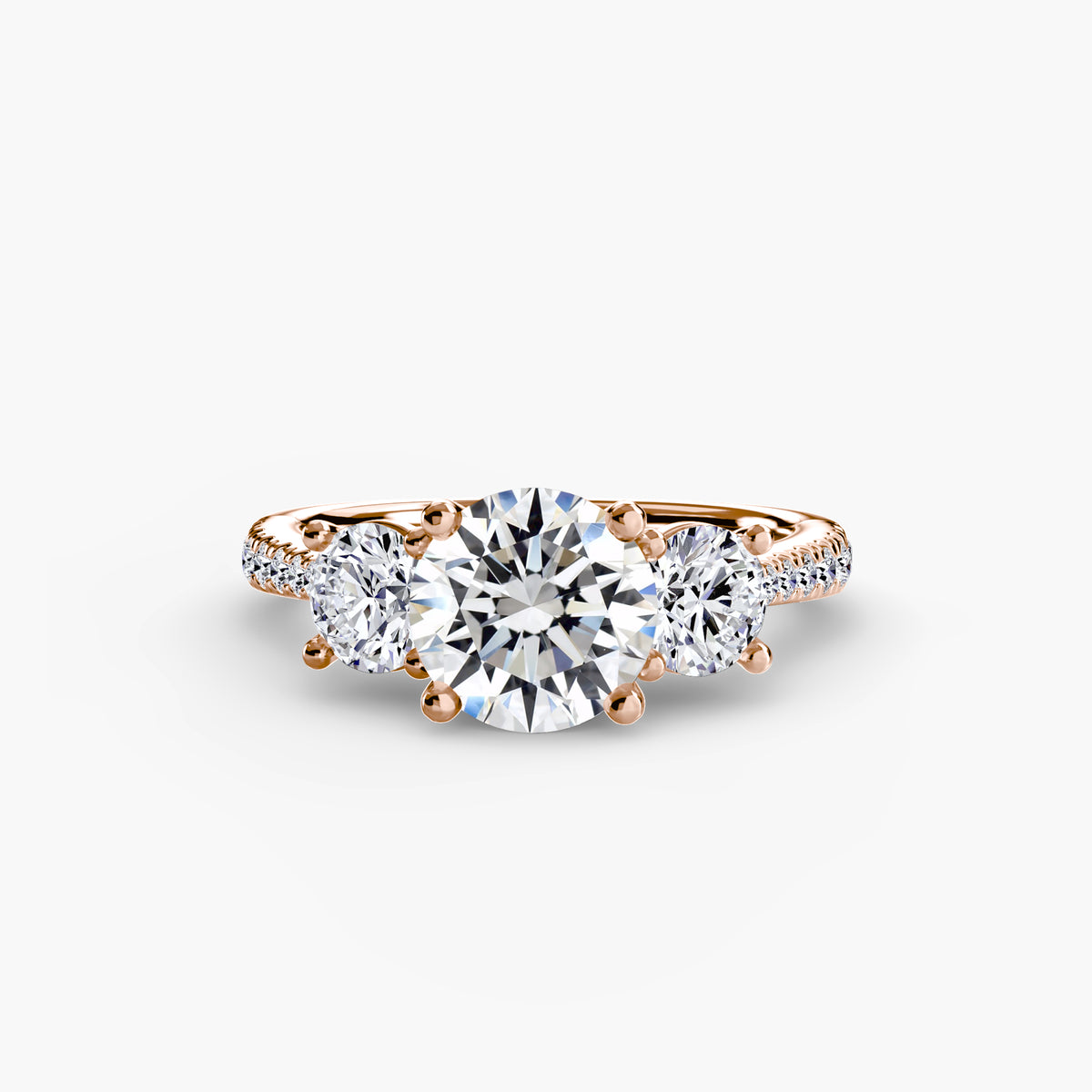 Ring Setting - 14K Rose Gold (Princess)
