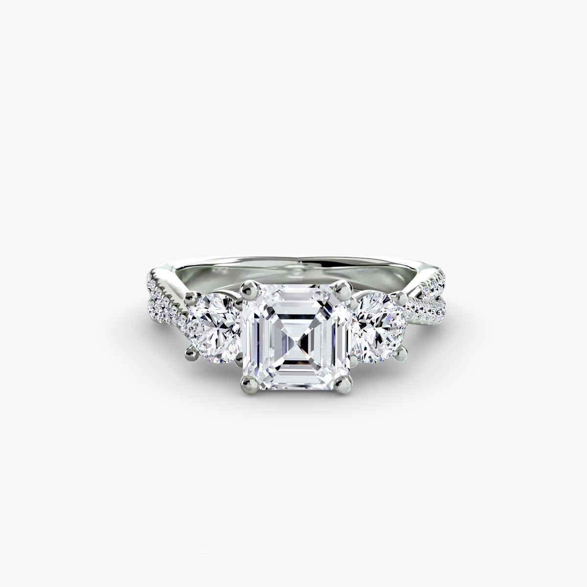 Ring Setting - 14K White Gold (Marquise)